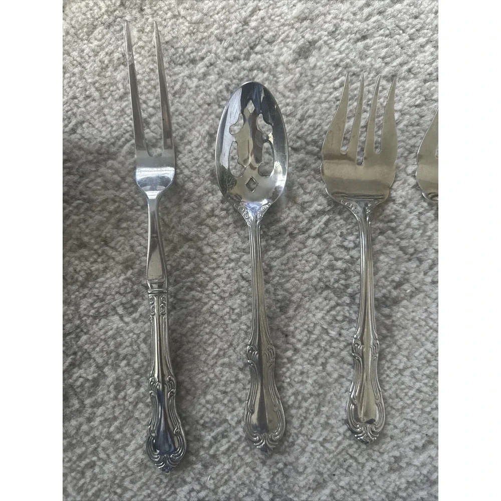 Wallace ASHFORD Stainless Scrolls 18/10 China Glossy Silverware SERVING Flatware